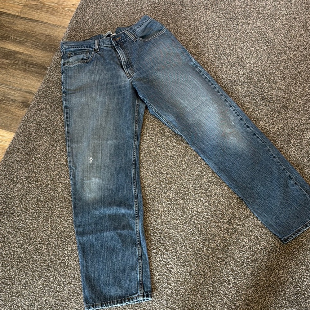 Men's Blue Straight-Leg Jeans